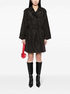 chanelpre-owned CHANEL Pre-Owned 1980s trenchcoat met dubbele rij knopen - Zwart