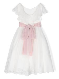 AMAYA Jurk met geborduurde bloemen - Wit