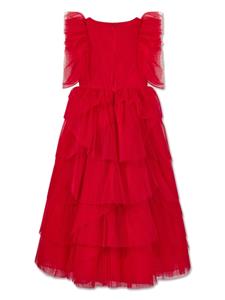marchesakidscouture MARCHESA KIDS COUTURE Jurk met ruche en rits - Rood