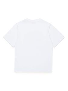 dieselkids Diesel Kids Katoenen T-shirt met logoprint - Wit