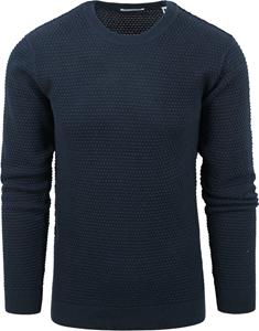 KnowledgeCotton Apparel Trui Vagn Donkerblauw