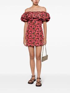 RHODE Off-shoulder mini-jurk - Roze
