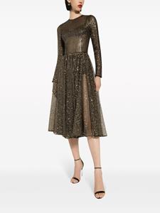 dolce&gabbana Dolce & Gabbana Midi-jurk verfraaid met pailletten - Goud