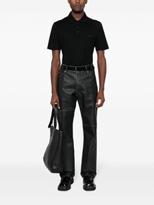 Ferragamo Katoenen poloshirt met geborduurd logo - Zwart