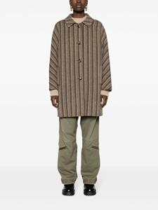 a.n.g.e.l.o.vintagecult A.N.G.E.L.O. Vintage Cult 1960s gestreepte wollen jas - Bruin