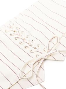 jeanpaulgaultier Jean Paul Gaultier Riem van stretchwol met krijtstreep - Beige
