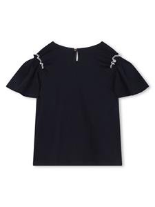 chloékids Chloé Kids Gesmockt shirt - Blauw