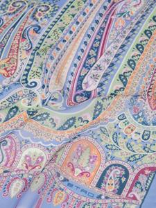 ETRO Sjaal met paisley-print en franje - Blauw