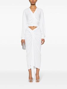 christopheresber Christopher Esber Midi-rok met gedrapeerd detail - Wit