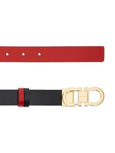 Ferragamo Riem met gancini gesp - Zwart