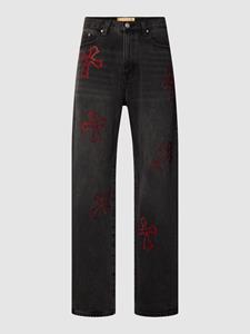 Flared jeans met strass-steentjes