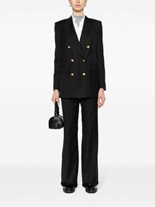 pinstripe-pattern straight-leg trouser suit - Zwart