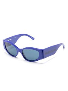 Balenciaga Eyewear Zonnebril met rond montuur - Blauw