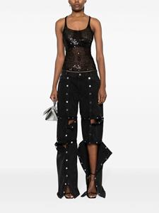 theattico The Attico Gedeconstrueerde jeans - Zwart