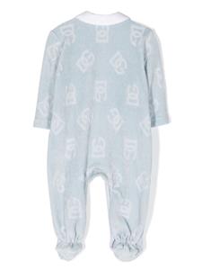 dolce&gabbanakids Dolce & Gabbana Kids Pyjama met logoprint - Blauw