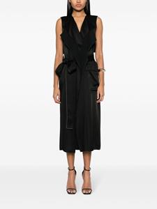 victoriabeckham Victoria Beckham Midi-jurk met ceintuur - Zwart