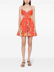 Zimmermann Alight floral-print minidress - Rood