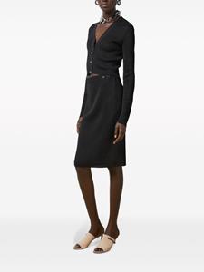 Gucci Ribgebreide kokerrok - Zwart