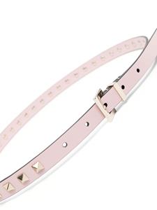 Valentino Rockstud leather adjustable belt - Roze