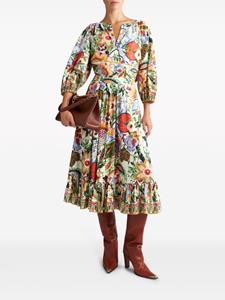 ETRO Midi-plooirok met bloemenprint - Wit