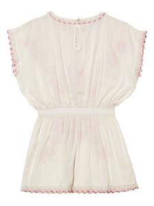 tutudumonde Tutu Du Monde Jurk met geborduurde bloemen - Beige
