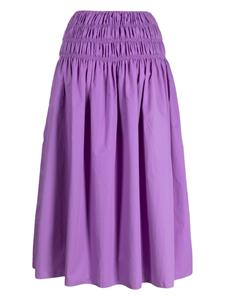 Bambah Gesmockte midi-rok - Paars