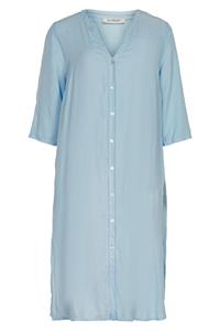 IN FRONT LINO LONG SHIRT DRESS 15046 505 (Light Blue 505)