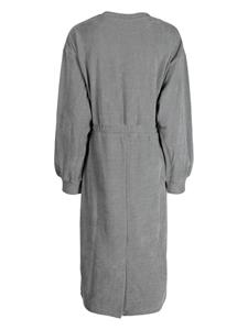 toutacoup tout a coup Midi-jurk met geborduurd logo - Grijs