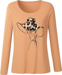 Your Look... for less! Dames Shirt met lange mouwen camel Größe