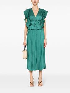 ullajohnson Ulla Johnson Geplooide midi-jurk - Groen