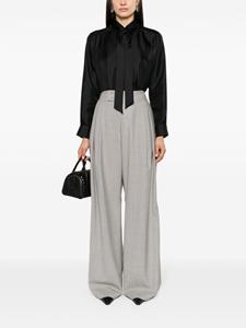 RXQUETTE Gestrikte zijden blouse - Zwart