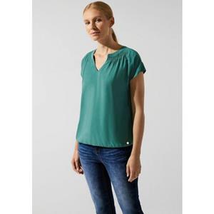 STREET ONE Blouse met korte mouwen in heuplang model