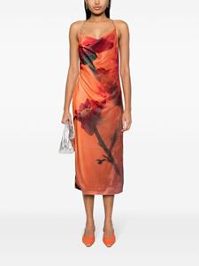 stinegoya Stine Goya Mouwloze jurk met print - Oranje
