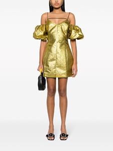 stinegoya Stine Goya Brera mini-jurk met pofmouwen - Goud