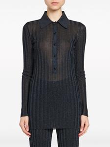 stellamccartney Stella McCartney Ribgebreide polotop - Blauw