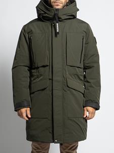 khujo Langjacke "VIVAS2", mit Kapuze, abnehmbare Kapuze mit Kordelzug