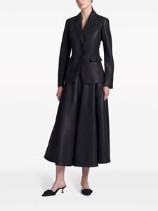 Altuzarra Varda A-line leather midi skirt - Zwart
