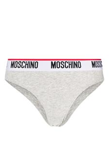 Moschino logo-waistband cotton briefs (pack of two) - Grijs