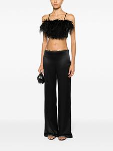 alexanderwang Alexander Wang Nameplate Chain zijden flared broek - Zwart
