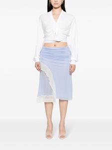 christopheresber Christopher Esber Midi-rok met afwerking van kant - Blauw