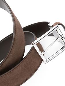 Canali reversible logo-engraved buckle belt - Bruin
