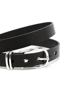 WERKSTATT:MÜNCHEN elongated-buckle leather belt - Zwart