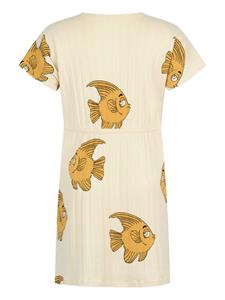 minirodini Mini Rodini Plissé jurk met print - Geel