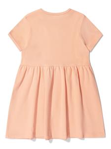 minirodini Mini Rodini Fijngeribbelde midi-jurk met applicatie - Roze