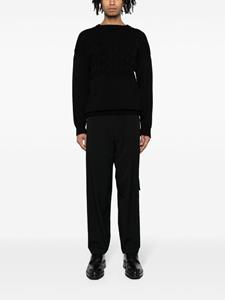 yohjiyamamoto Yohji Yamamoto Wollen broek met toelopende pijpen - Zwart