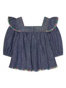 zimmermannkids ZIMMERMANN Kids Spijkershirt met stiksel - Blauw