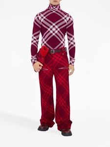 Burberry Geruite broek - Rood