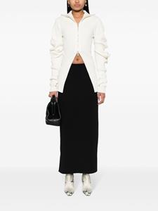 Jil Sander mid-rise straight midi skirt - Zwart