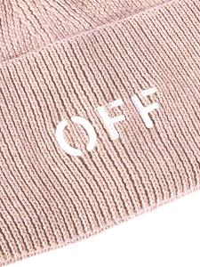Off-White Muts met logoprint - Roze