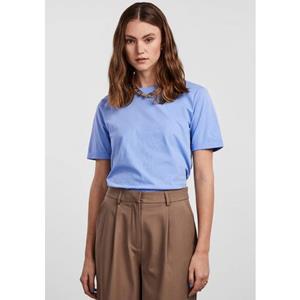 Pieces Shirt met ronde hals PCRIA SS FOLD UP SOLID TEE NOOS BC